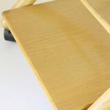 Vintage Bar Cart with Solid Wood Structure and Wheels, Italy 1980s