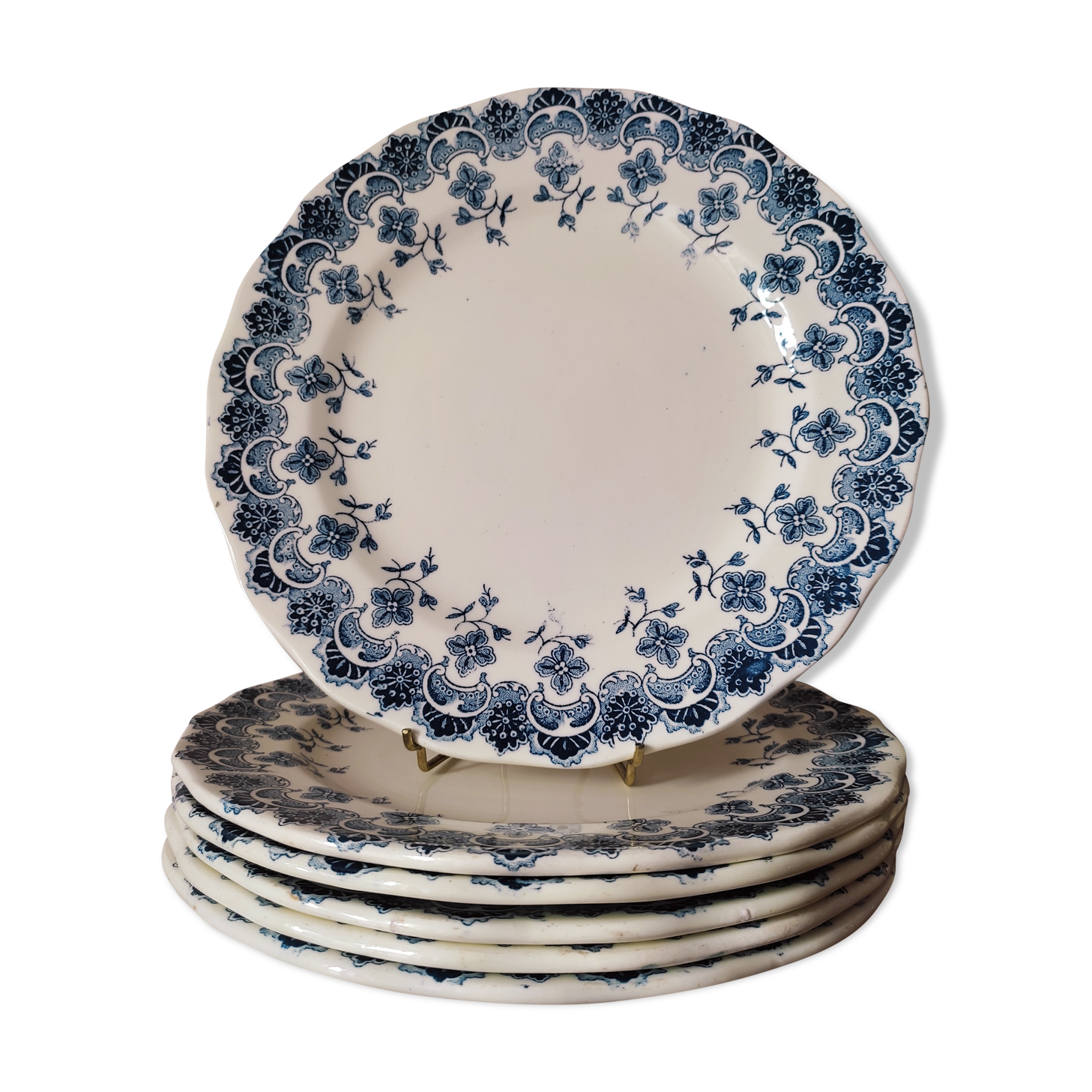 6 plates in earthenware iron by LG