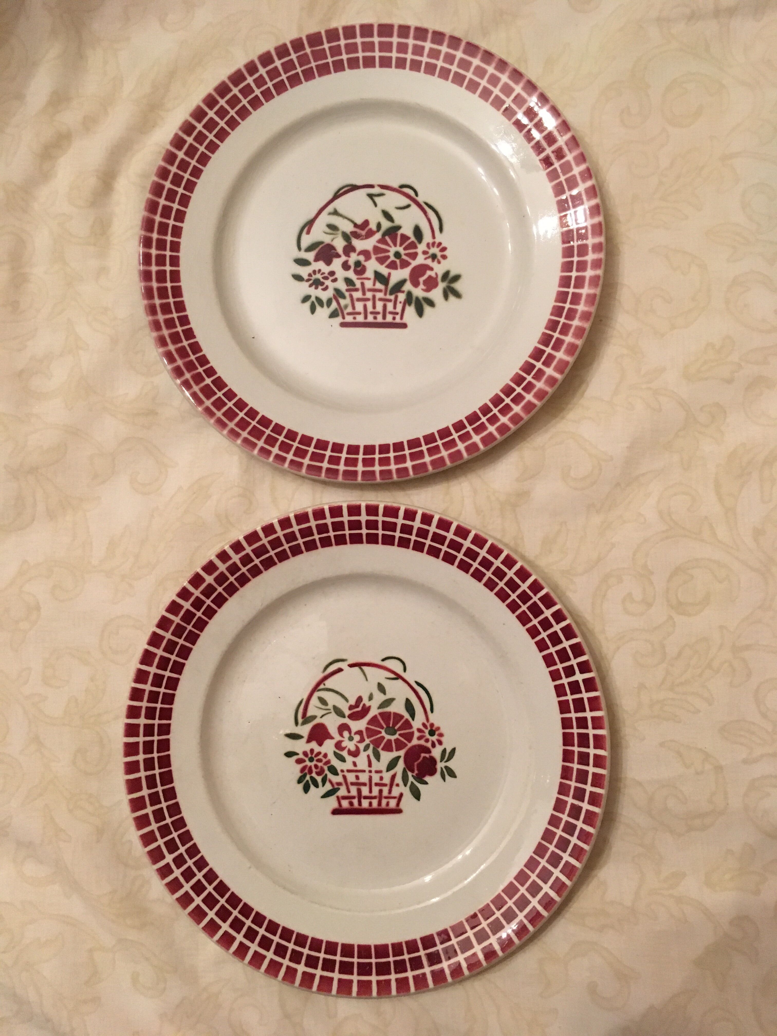 6 earthenware dessert plates