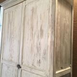 White patinated wardrobe