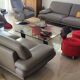 Full-grain leather 3-seater sofa roche bobois