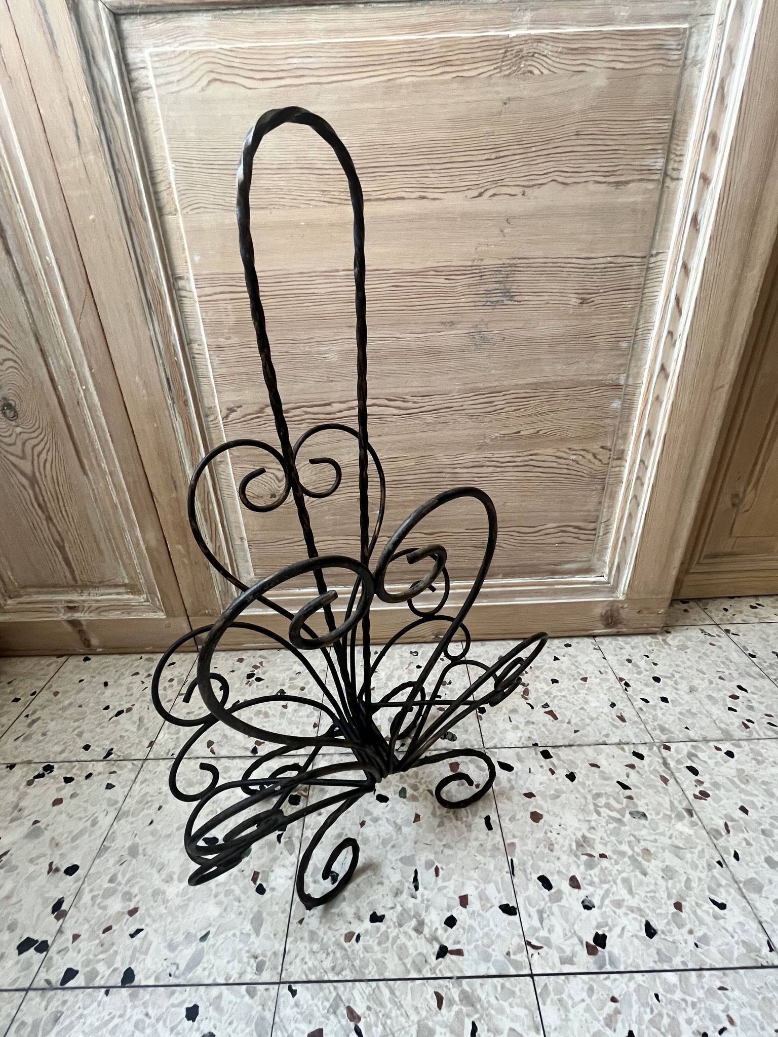 Wrought iron magazine rack
