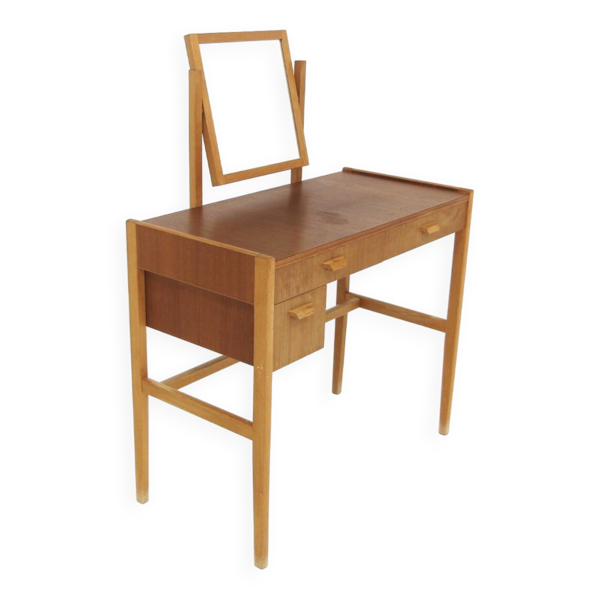 Coiffeuse scandinave en teck et en chêne, Suède, 1960