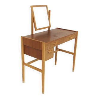 Scandinavian dressing table in teak and oak, Sweden, 1960