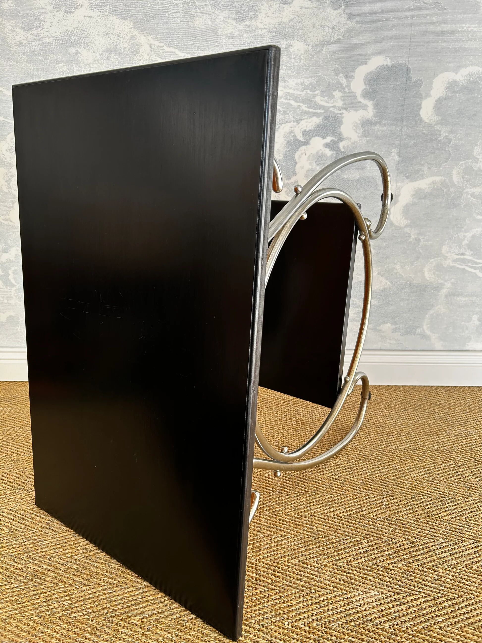 Chrome tubular 2-tiered side table, Art Deco / Bauhaus, Belgium, 1930s