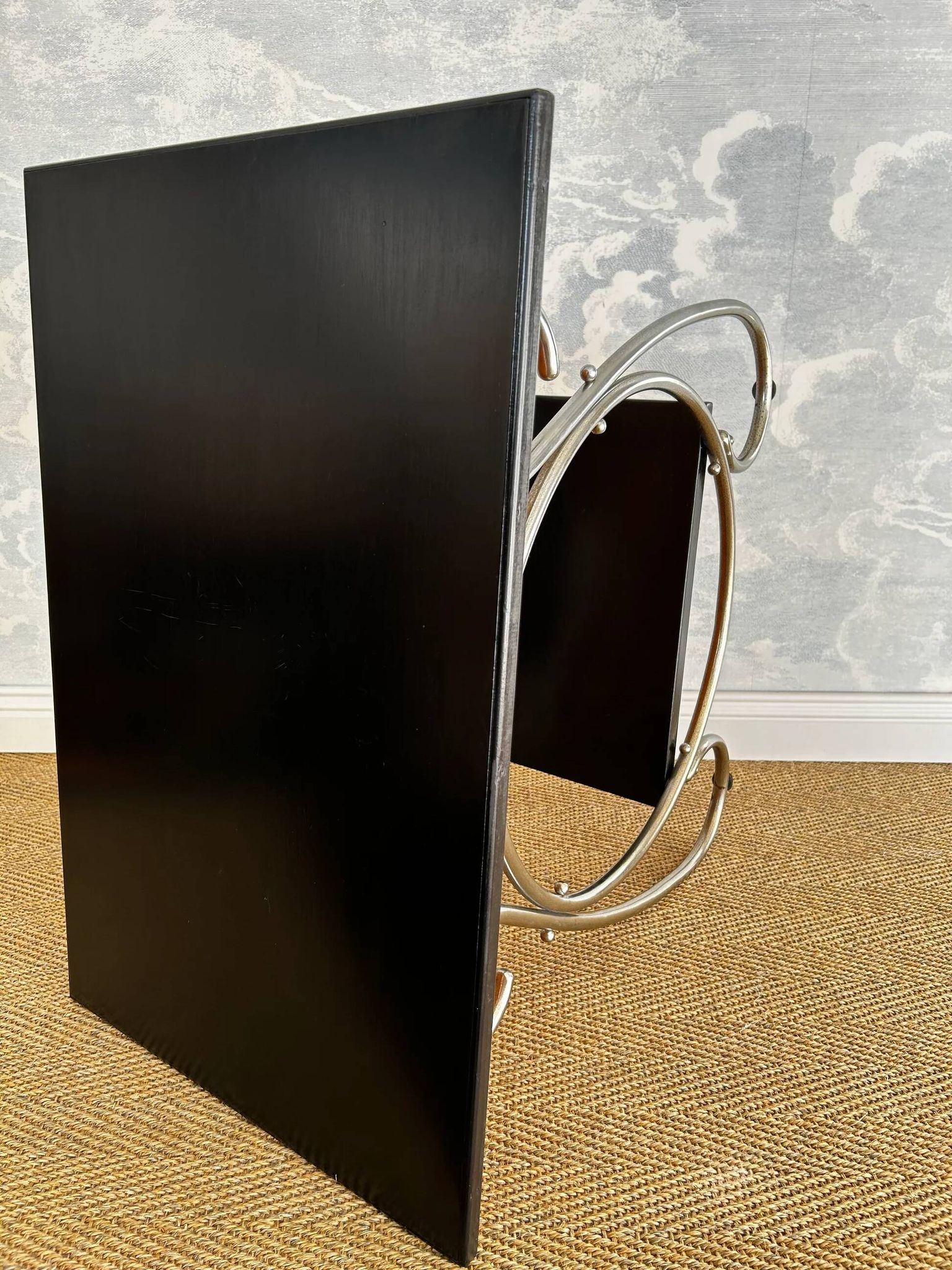 Chrome tubular 2-tiered side table, Art Deco / Bauhaus, Belgium, 1930s