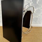 Chrome tubular 2-tiered side table, Art Deco / Bauhaus, Belgium, 1930s