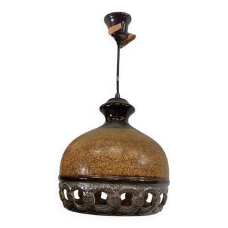 Vintage brown ceramic fat lava suspension