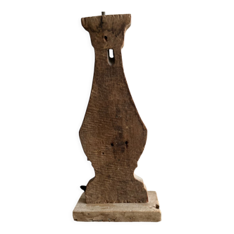 Pied de lampe en bois brut used