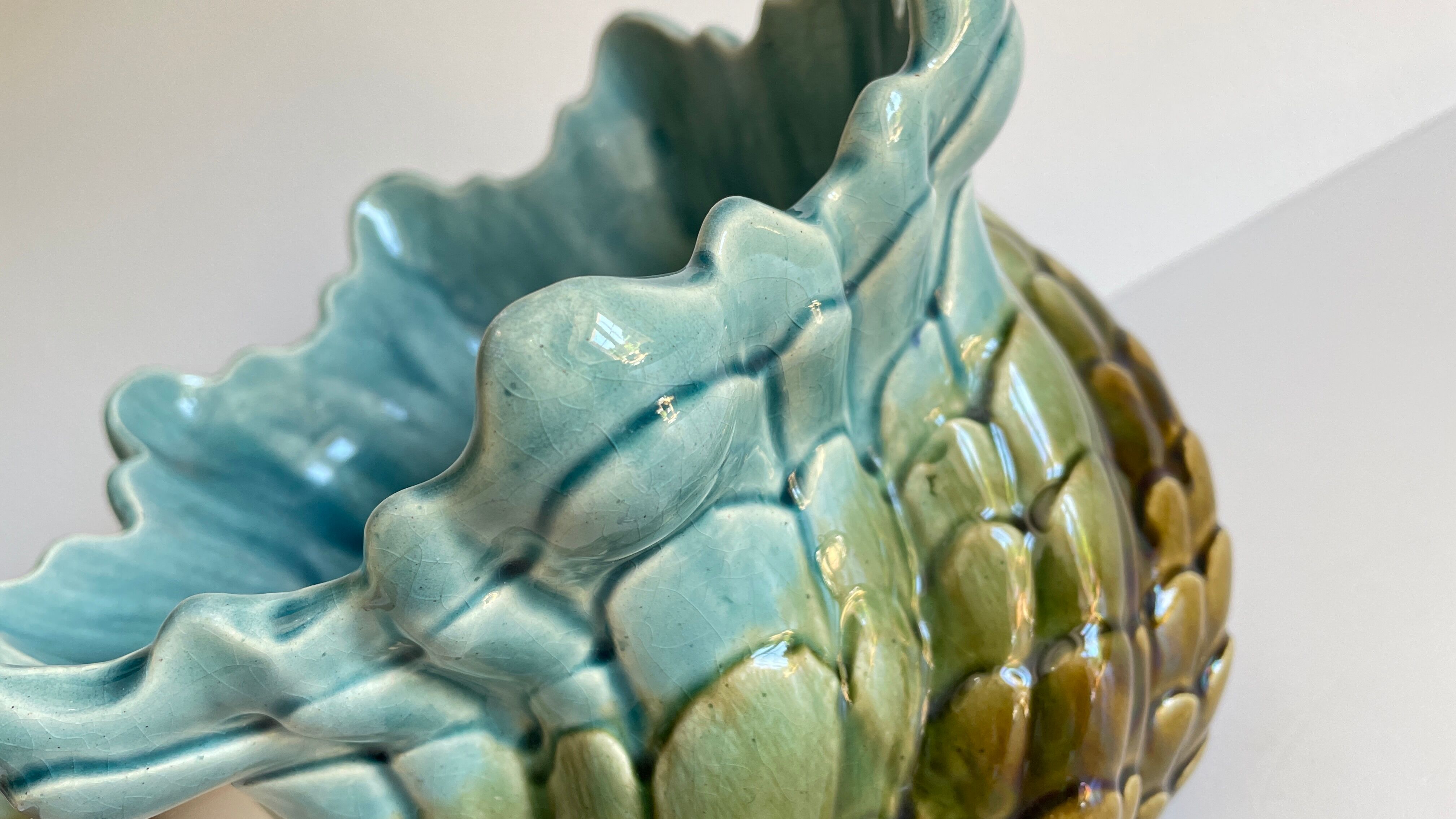 Pot cover slurry in ceramic enamelled vintage