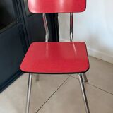 Vintage red Formica chair