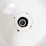 Black enamelled metal suspension, industrial lamp