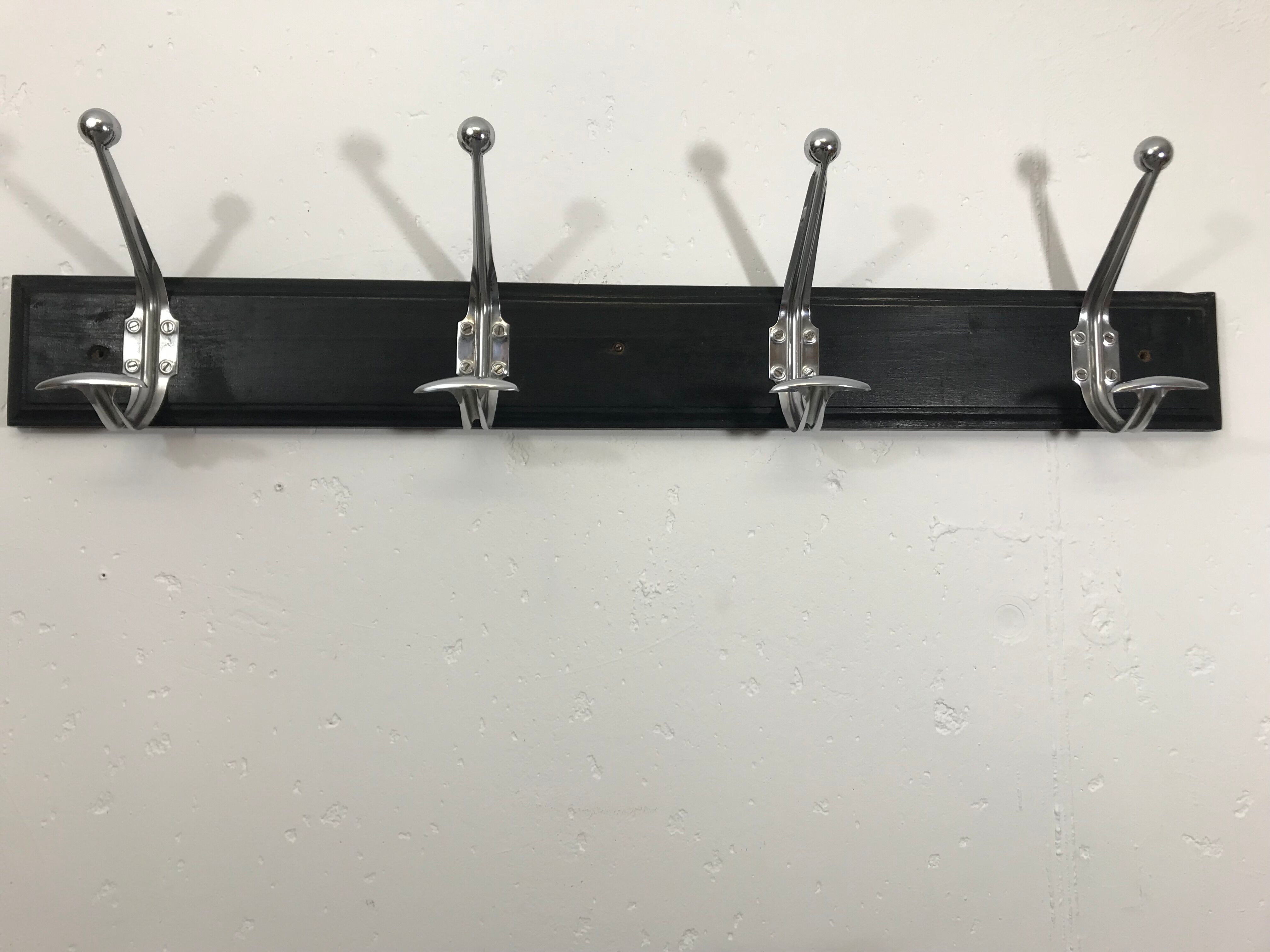 Black coat holder 4 patères