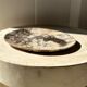 Very large empty pocket or petrified wooden flat