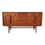 Scandinavian vintage teak highboard, Denmark 1960's