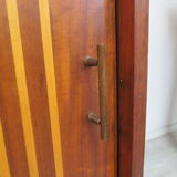 German walnut veneer shoe cabinet, 1960boi