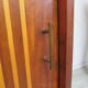 German walnut veneer shoe cabinet, 1960boi