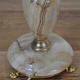 Lamp base in onyx and brass 60s