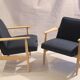 Armchairs created by Mr. Zieliński year 60 blue fabric