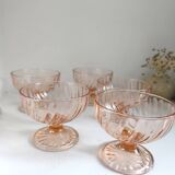 Pink glass cups