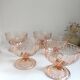 Pink glass cups