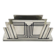 Royal signature - business card holder - art deco style - silver metal