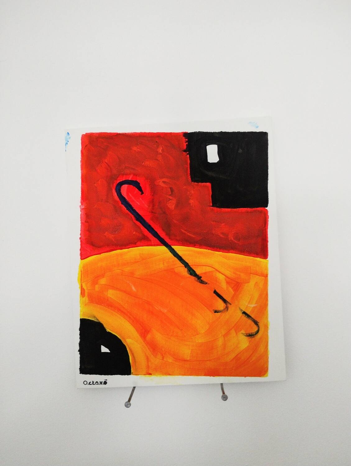 Abstract painting. "Imitate the future."