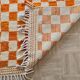 Orange Moroccan rug in natural wool, 250cm x 150cm