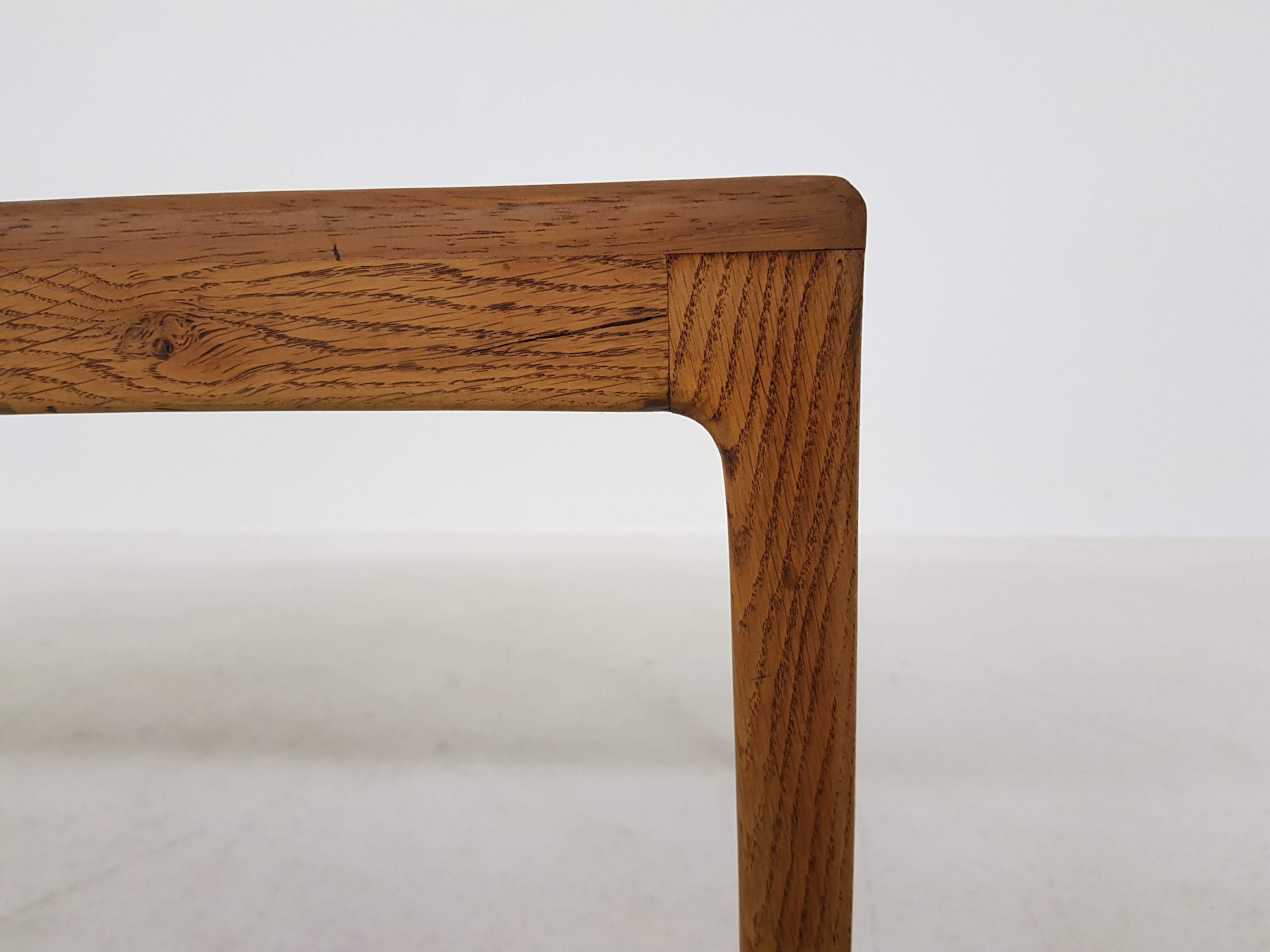 Scandinavian modern oak coffee table