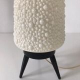 Vintage rocket table lamp with bubbles shade, 1960s
