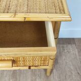 Rattan bedside table