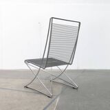 Vintage German Kreuzschwinger lounge chair by Till Behrens for Meyer Stahlmöbel, 1980s.