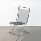 Vintage German Kreuzschwinger lounge chair by Till Behrens for Meyer Stahlmöbel, 1980s.