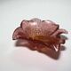 Murano, vide poche forme mortier fleur rose et or XXème