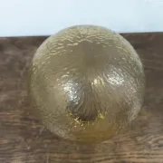 Globe abat-jour vintage en verre texturé ambré