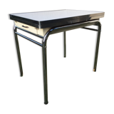 White vintage formica table 60s