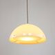 Lampe à suspension space age en plexiglas beige, italie, 1970s