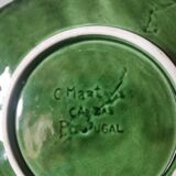 Plate signed vintage pineapple barbotine Portugal hand painted