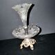Romantic centrepiece – tulip-shaped glass vase with silver-plated metal from 1900