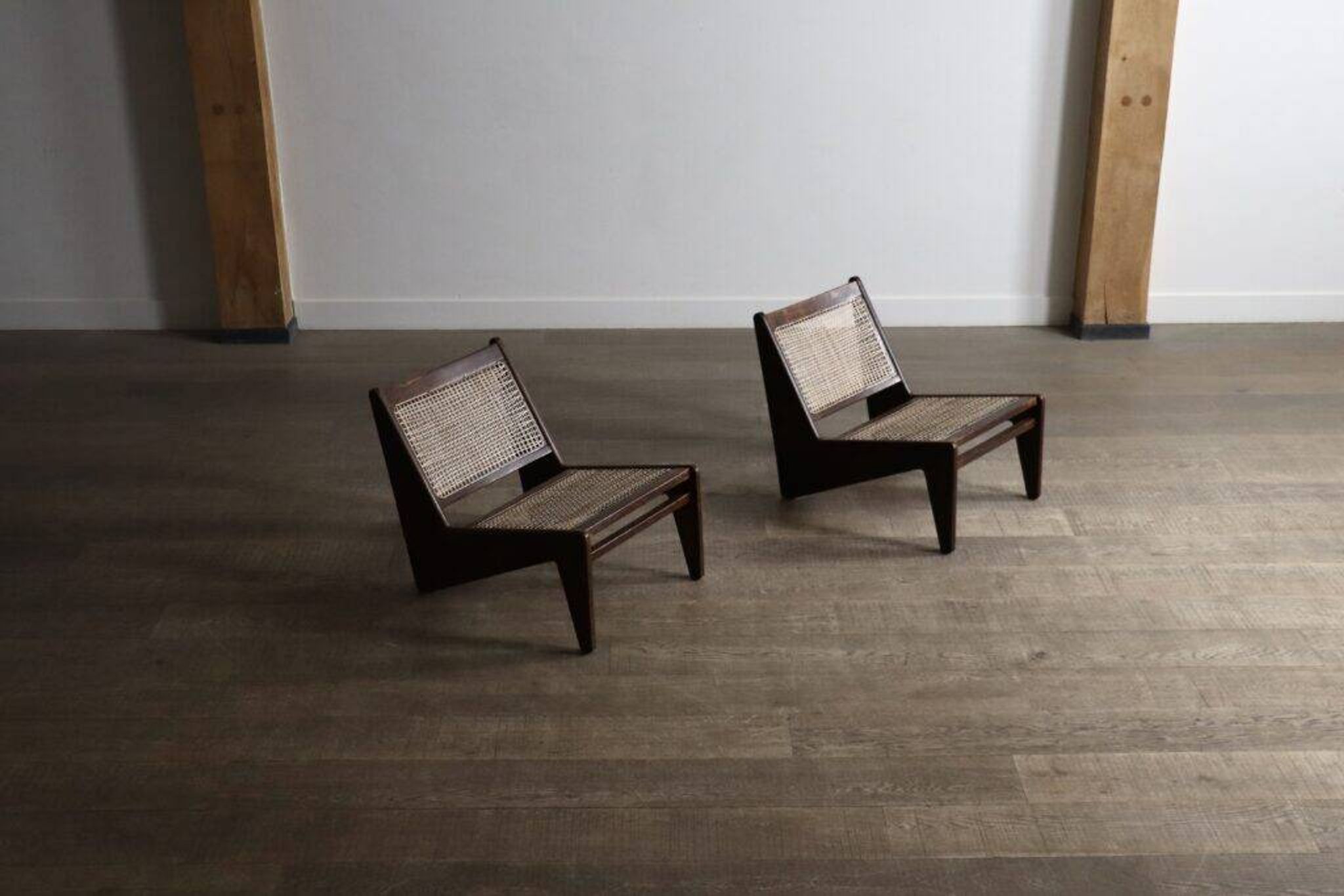 Pierre Jeanneret Kangaroo Chairs PJ-SI-59, India, 1955