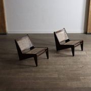 Pierre Jeanneret Kangaroo Chairs PJ-SI-59, India, 1955