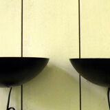 Pair wall sconces in black metal