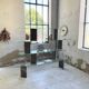 Roche Bobois stone and glass sculpture shelf 1970s