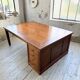 Double-sided walnut counter desk 1900
