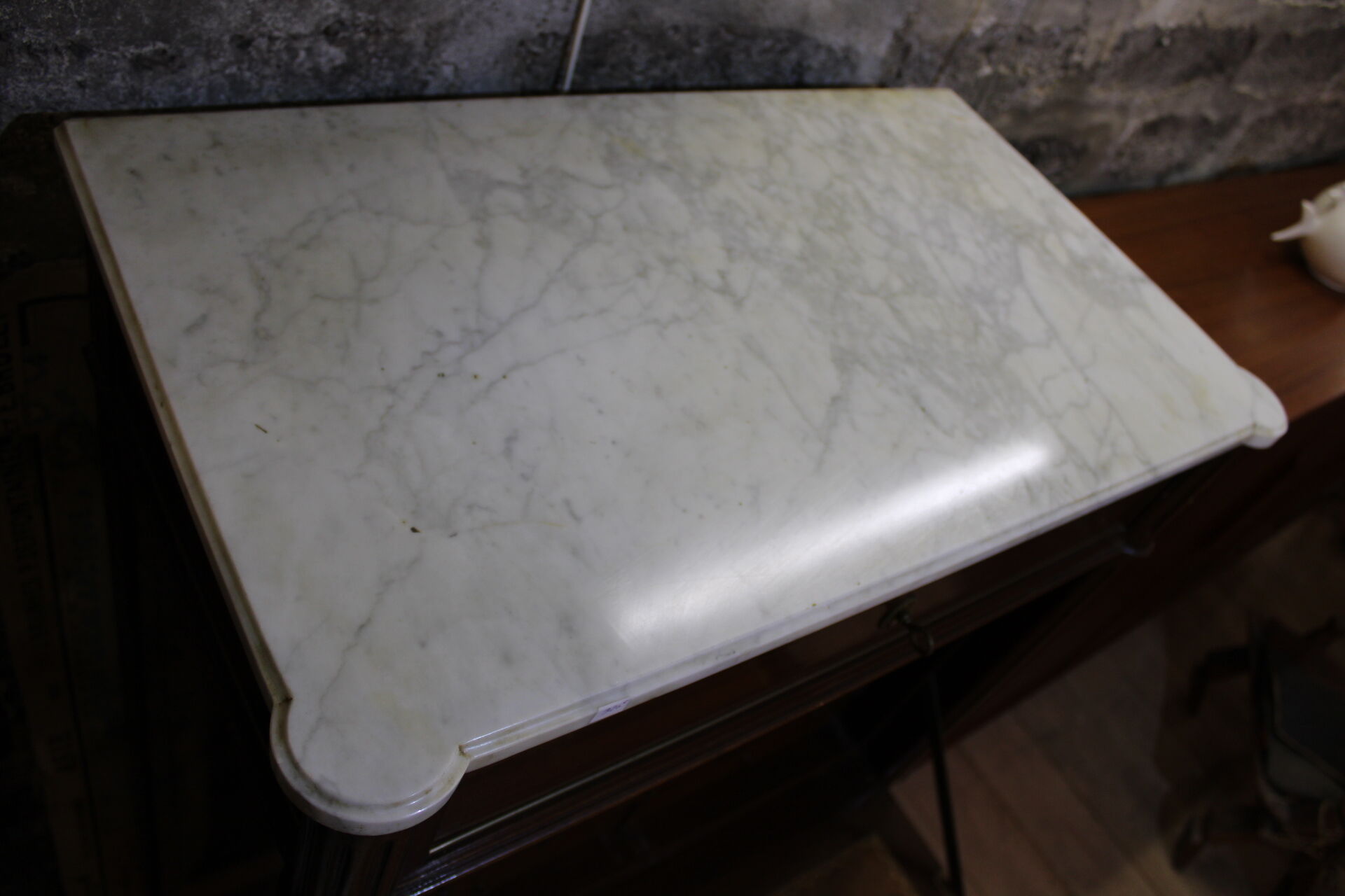 Former secretary on marble