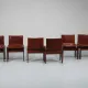 Tobia & Afra Scarpa 'Monk' chairs – walnut & cognac saddle leather