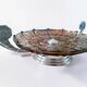 Art Deco glass and metal fruit bowl