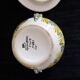 Soup tureen / Sweet jar in HB Quimper earthenware with green and yellow floral decoration - S