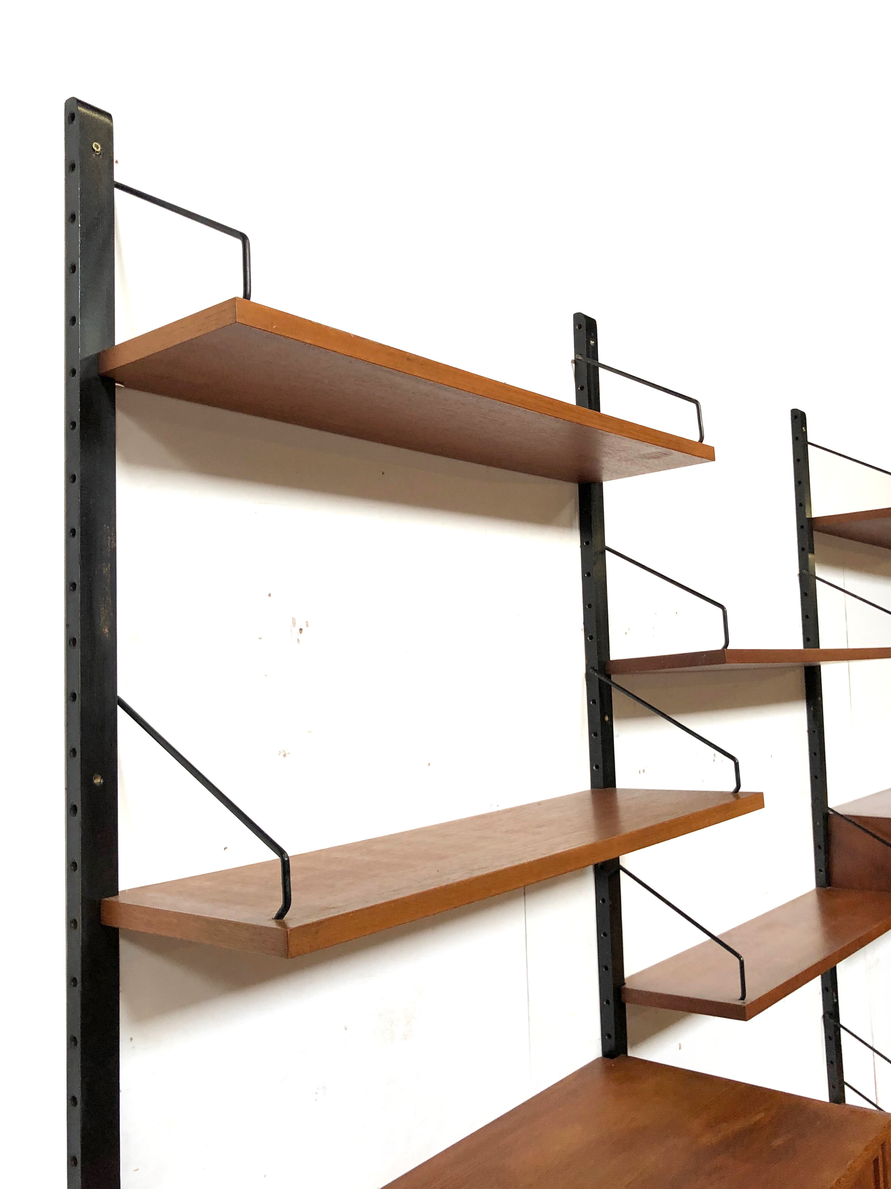 Vintage Poul Cadovius Royal System Wall Console