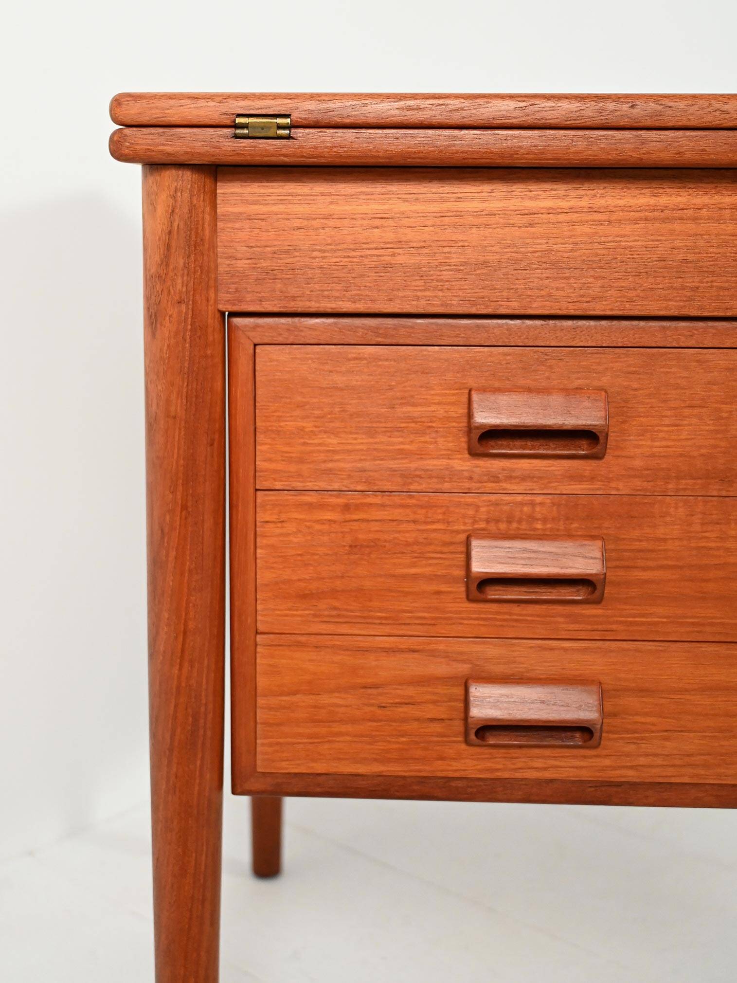 Scandinavian vintage teak flip-top desk